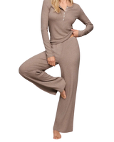 The Z Supply Womens Just Right Rib Trousers in Heather Ash