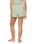 The Z Supply Womens Dawn Smocked Silky Rib Shorts in Aqua Cloud