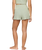 The Z Supply Womens Dawn Smocked Silky Rib Shorts in Aqua Cloud