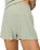 The Z Supply Womens Dawn Smocked Silky Rib Shorts in Aqua Cloud