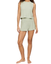 The Z Supply Womens Dawn Smocked Silky Rib Shorts in Aqua Cloud