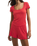Dawn Smocked Silky Rib Shorts in Crimson Crush