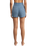 Dawn Smocked Silky Rib Shorts in Oceanic Blue