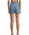 Dawn Smocked Silky Rib Shorts in Oceanic Blue