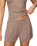 The Z Supply Womens Just Right Rib Shorts in Heather Ash