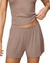 The Z Supply Womens Just Right Rib Shorts in Heather Ash