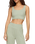 The Z Supply Womens Zoe Silky Rib Tank Bra in Aqua Cloud