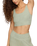 The Z Supply Womens Zoe Silky Rib Tank Bra in Aqua Cloud