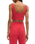 Zoe Silky Rib Tank Bra in Crimson Crush