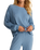 Daydream Silky Rib Top in Oceanic Blue