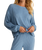 Daydream Silky Rib Top in Oceanic Blue