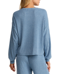 Daydream Silky Rib Top in Oceanic Blue