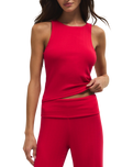 Seeing Red Rib Top in Kiss Me Red