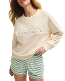 Vacay Sweatshirt in Vanilla Ice