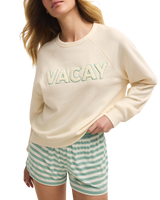 Vacay Sweatshirt in Vanilla Ice