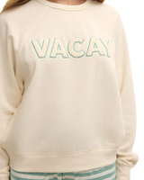 Vacay Sweatshirt in Vanilla Ice