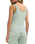 Kiera Stripe Vest in Crystal Green