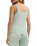 Kiera Stripe Vest in Crystal Green