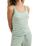 Kiera Stripe Vest in Crystal Green