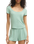 Flower Market Soft Knit T-Shirt in Crystal Green