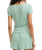 Flower Market Soft Knit T-Shirt in Crystal Green