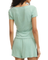 Flower Market Soft Knit T-Shirt in Crystal Green