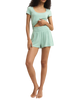 Flower Market Soft Knit T-Shirt in Crystal Green