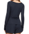 The Z Supply Womens Just Right Rib Henley Top in Eclipse