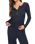The Z Supply Womens Just Right Rib Henley Top in Eclipse