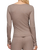 The Z Supply Womens Just Right Rib Henley Top in Heather Ash