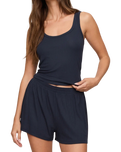 The Z Supply Womens Just Right Rib Vest in Eclipse