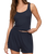 The Z Supply Womens Just Right Rib Vest in Eclipse