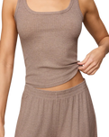 The Z Supply Womens Just Right Rib Vest in Heather Ash