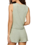The Z Supply Womens Sloane Silky Rib Vest in Aqua Cloud