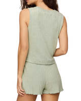The Z Supply Womens Sloane Silky Rib Vest in Aqua Cloud