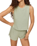 The Z Supply Womens Sloane Silky Rib Vest in Aqua Cloud
