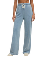 The Z Supply Womens Hunter Knit Denim Trousers in Ocean Air Indigo