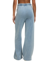 The Z Supply Womens Hunter Knit Denim Trousers in Ocean Air Indigo