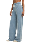 The Z Supply Womens Hunter Knit Denim Trousers in Ocean Air Indigo