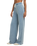 The Z Supply Womens Hunter Knit Denim Trousers in Ocean Air Indigo