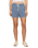 The Z Supply Womens Hunter Whipstitch Knit Denim Shorts in Santorini Indigo