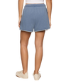 The Z Supply Womens Hunter Whipstitch Knit Denim Shorts in Santorini Indigo