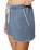 The Z Supply Womens Hunter Whipstitch Knit Denim Shorts in Santorini Indigo