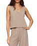 The Z Supply Womens Sloane V-Neck Top in Stone Gray