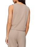 The Z Supply Womens Sloane V-Neck Top in Stone Gray