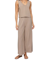 The Z Supply Womens Sloane V-Neck Top in Stone Gray