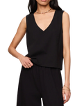 The Z Supply Womens Sloane V-Neck Top in True Black