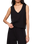 The Z Supply Womens Sloane V-Neck Top in True Black