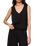 The Z Supply Womens Sloane V-Neck Top in True Black