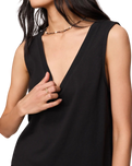 The Z Supply Womens Sloane V-Neck Top in True Black